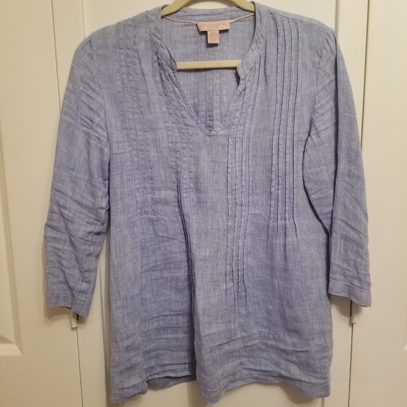 Linen blue Top size M - Picture 5 of 5